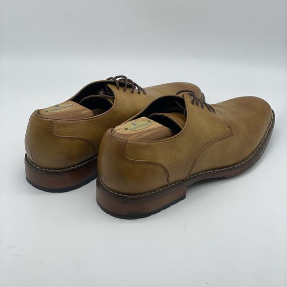 Van Heusen Memory Foam Geraldo Dress Shoes Men\'s 10.5 M Tan Brown Oxford Regal main image 4